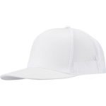 Cappellino a 6 pannelli in twill di cotone con visiera piatta 260 g/m2 color bianco