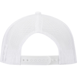 Cappellino a 6 pannelli in twill di cotone con visiera piatta 260 g/m2 color bianco seconda vista posteriore