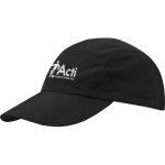 Cappellino in nylon impermeabile con protezione solare 105 g/m2 color nero vista con stampa serigrafica