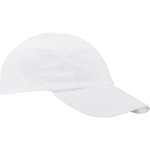 Cappellino in nylon impermeabile con protezione solare 105 g/m2 color bianco vista laterale