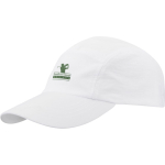 Cappellino in nylon impermeabile con protezione solare 105 g/m2 color bianco vista con stampa serigrafica