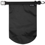 Borsa impermeabile compatta riciclata con chiusura arrotolabile 1L color nero terza vista frontale