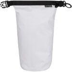 Borsa impermeabile compatta riciclata con chiusura arrotolabile 1L color bianco seconda vista frontale