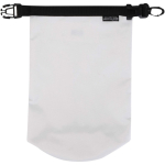Borsa impermeabile compatta riciclata con chiusura arrotolabile 1L color bianco terza vista frontale