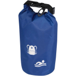 Borsa impermeabile compatta riciclata con chiusura arrotolabile 1L color blu reale vista con stampa in transfer
