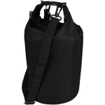 Borsa da viaggio riciclata impermeabile con chiusura arrotolabile 5L color nero seconda vista