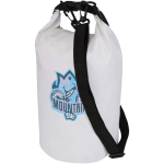 Borsa da viaggio riciclata impermeabile con chiusura arrotolabile 5L color bianco