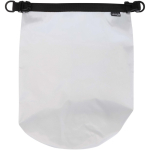 Borsa da viaggio riciclata impermeabile con chiusura arrotolabile 5L color bianco terza vista frontale