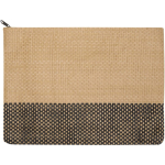 Necessaire sottile in carta certificata con fodera morbida 3L color nero seconda vista frontale