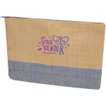 Necessaire sottile in carta certificata con fodera morbida 3L color blu mare