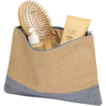 Necessaire sottile in carta certificata con fodera morbida 3L color blu mare seconda vista