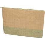 Necessaire sottile in carta certificata con fodera morbida 3L color verde jeansato