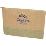 Necessaire sottile in carta certificata con fodera morbida 3L color verde jeansato