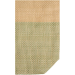 Borsa in paglia intrecciata con bottone magnetico e base ampia 10L color verde jeansato vista dettaglio 1