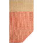 Borsa in carta paglia intrecciata con cerniera e base, capacità 21L color mogano vista dettaglio 1