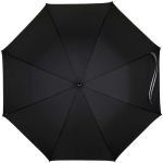 Ombrello antivento con apertura automatica e fascia riflettente Ø130 color nero seconda vista frontale
