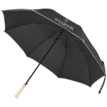 Ombrello antivento con apertura automatica e fascia riflettente Ø130 color nero