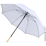 Ombrello antivento con apertura automatica e fascia riflettente Ø130 color bianco vista dettaglio 2