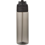 Borraccia con cannuccia integrata e coperchio a pulsante antigoccia 700ml color nero seconda vista frontale