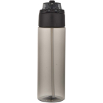 Borraccia con cannuccia integrata e coperchio a pulsante antigoccia 700ml color nero seconda vista posteriore