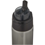 Borraccia con cannuccia integrata e coperchio a pulsante antigoccia 700ml color nero vista dettaglio 2
