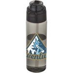 Borraccia con cannuccia integrata e coperchio a pulsante antigoccia 700ml color nero
