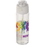 Borraccia con cannuccia integrata e coperchio a pulsante antigoccia 700ml color trasparente