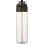 Borraccia con cannuccia integrata e coperchio a pulsante antigoccia 700ml color verde scuro seconda vista frontale