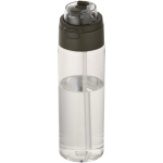 Borraccia con cannuccia integrata e coperchio a pulsante antigoccia 700ml color verde scuro