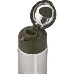 Borraccia con cannuccia integrata e coperchio a pulsante antigoccia 700ml color verde scuro vista dettaglio 1
