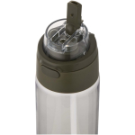 Borraccia con cannuccia integrata e coperchio a pulsante antigoccia 700ml color verde scuro vista dettaglio 2