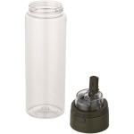 Borraccia con cannuccia integrata e coperchio a pulsante antigoccia 700ml color verde scuro seconda vista