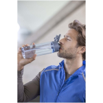 Borraccia con cannuccia integrata e coperchio a pulsante antigoccia 700ml color verde scuro immagine stile di vita