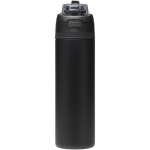 Borraccia a parete singola con cannuccia pieghevole e finitura opaca 800ml color nero seconda vista frontale