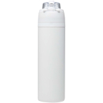 Borraccia a parete singola con cannuccia pieghevole e finitura opaca 800ml color bianco seconda vista posteriore