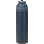 Borraccia a parete singola con cannuccia pieghevole e finitura opaca 800ml color blu mare seconda vista frontale