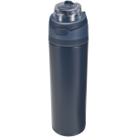 Borraccia a parete singola con cannuccia pieghevole e finitura opaca 800ml color blu mare