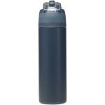 Borraccia a parete singola con cannuccia pieghevole e finitura opaca 800ml color blu mare seconda vista posteriore