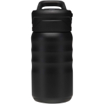 Borraccia sportiva 350ml con cannuccia richiudibile antigoccia color nero seconda vista frontale