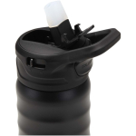 Borraccia sportiva 350ml con cannuccia richiudibile antigoccia color nero vista dettaglio 1