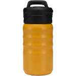 Borraccia sportiva 350ml con cannuccia richiudibile antigoccia color giallo seconda vista frontale