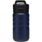 Borraccia sportiva 350ml con cannuccia richiudibile antigoccia color blu mare seconda vista frontale