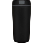 Bicchiere termico a doppia parete con coperchio a vite incluso 480ml color nero seconda vista posteriore