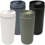Bicchiere termico a doppia parete con coperchio a vite incluso 480ml color nero seconda vista in vari colori