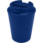 Bicchiere termico a doppia parete con coperchio a vite antigoccia 300ml color blu