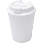 Bicchiere termico a doppia parete con coperchio a vite antigoccia 300ml color bianco