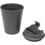 Bicchiere termico a doppia parete con coperchio a vite antigoccia 300ml color grigio seconda vista