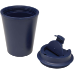 Bicchiere termico a doppia parete con coperchio a vite antigoccia 300ml color blu mare seconda vista
