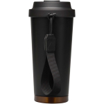 Bicchiere termico a doppia parete in acciaio inox opaco 480ml color nero seconda vista posteriore