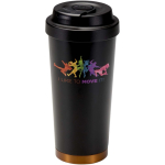 Bicchiere termico a doppia parete in acciaio inox opaco 480ml color nero